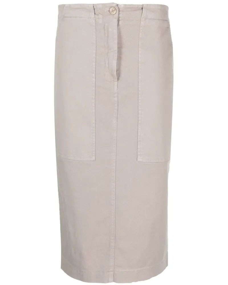 NUDE Rock mit hohem Bund - Grau Grau