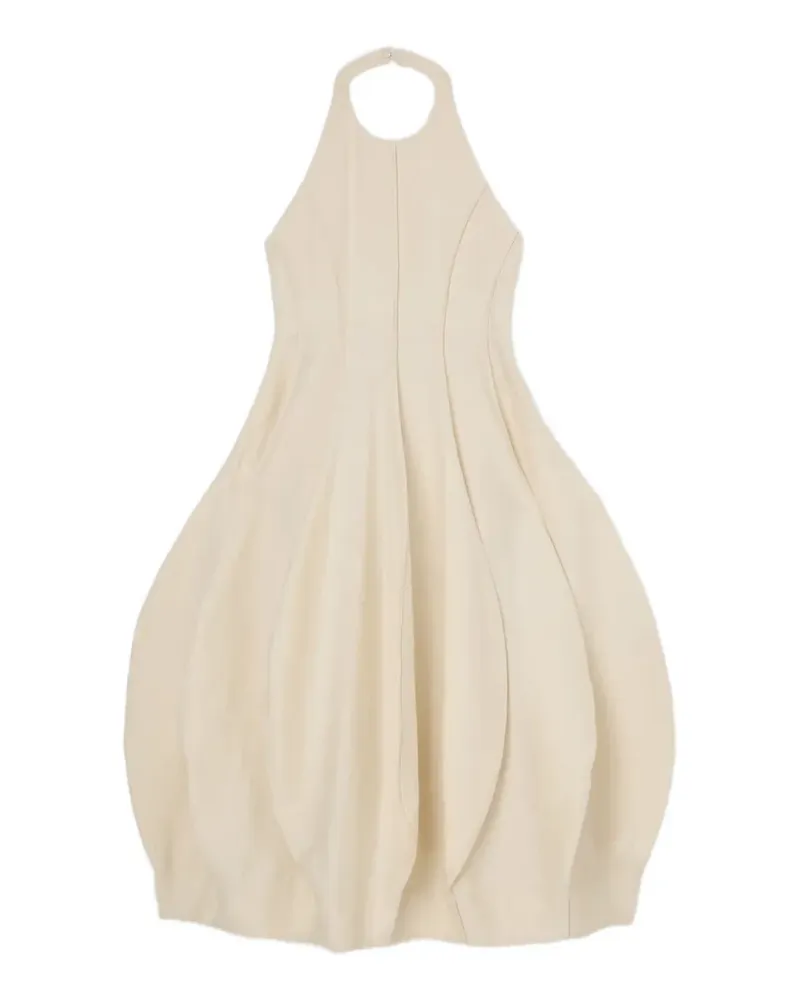 Róhe halter-neck pleated dress - Nude Nude