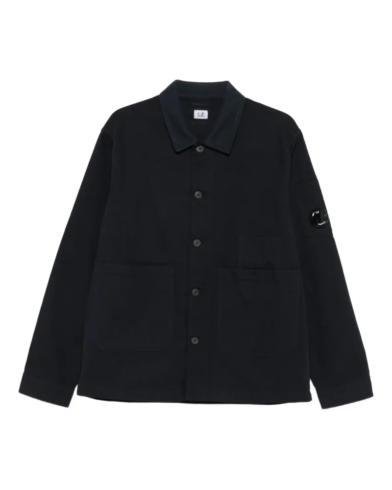 C.P. Company Geknöpfte Jacke mit aufgesetzten Taschen - Blau Blau