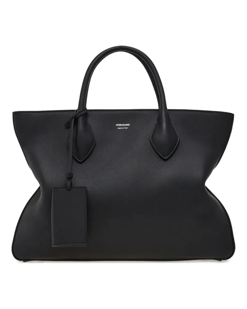 Ferragamo Strukturierte Monogram Tote Bag - Schwarz Schwarz