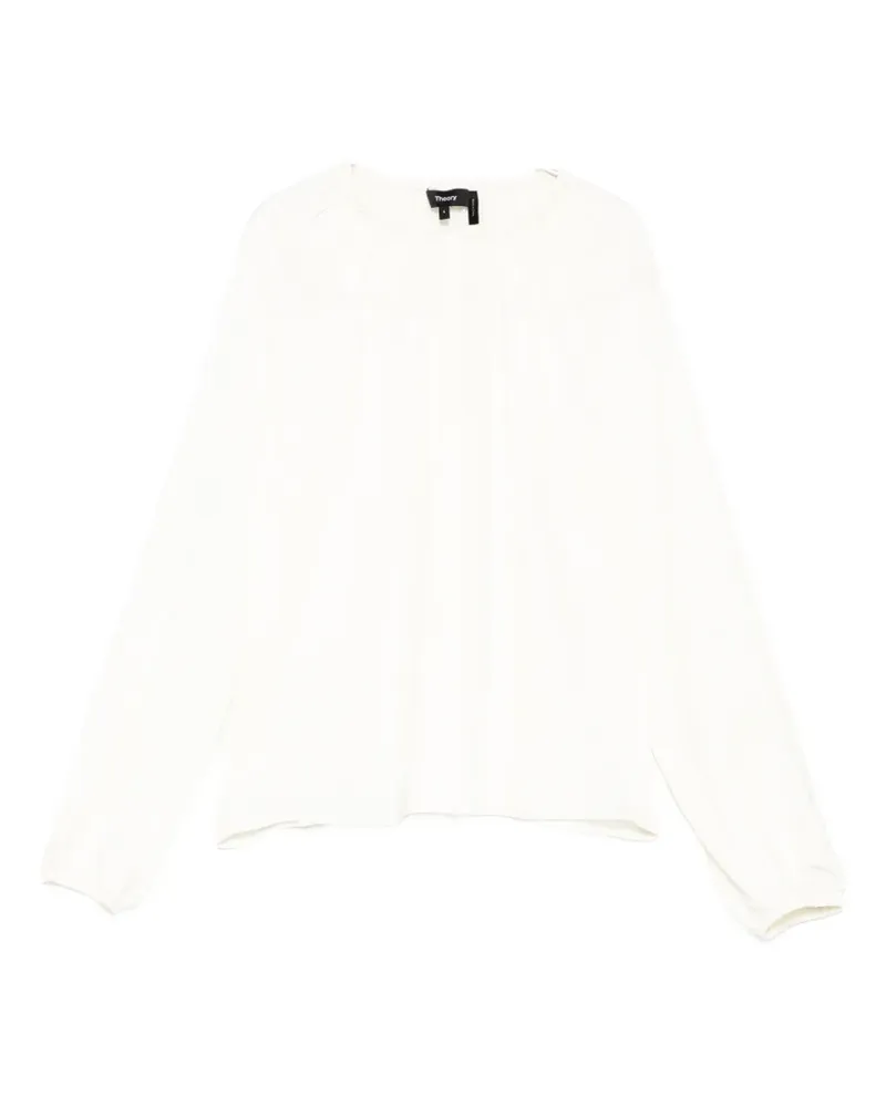 Theory pleated long-sleeveshirt - Weiß Weiß