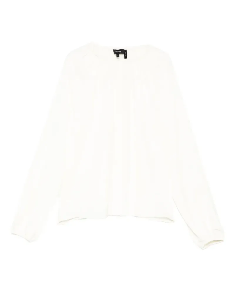 Theory pleated long-sleeveshirt - Weiß Weiß