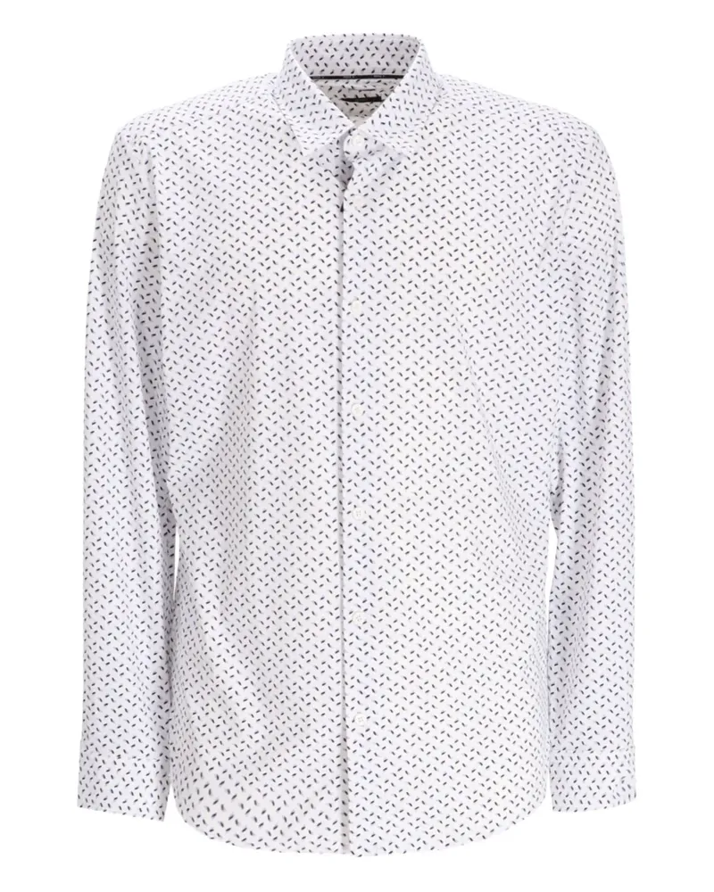 HUGO BOSS Gemustertes Hemd - Weiß Weiß