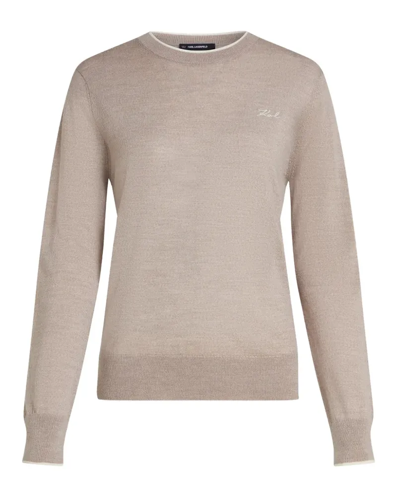 Karl Lagerfeld merino-wool sweater - Nude Nude