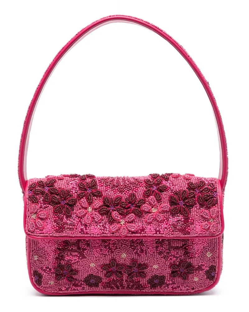 STAUD Tommy Schultertasche mit Perlen - Rosa Rosa