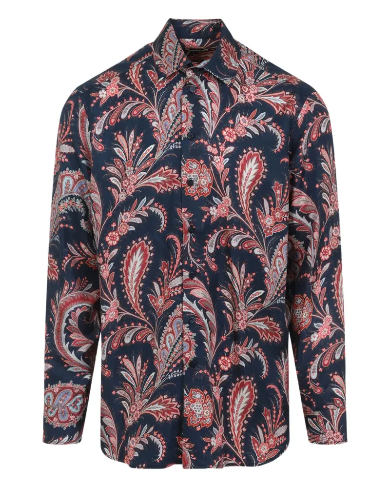 Etro Hemd mit Paisleymuster - Blau Blau