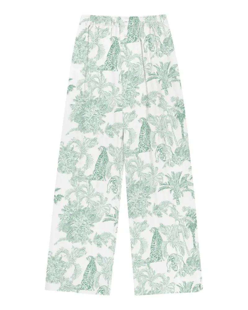 MC2 Saint Barth animal-print palazzo pants - Weiß Weiß