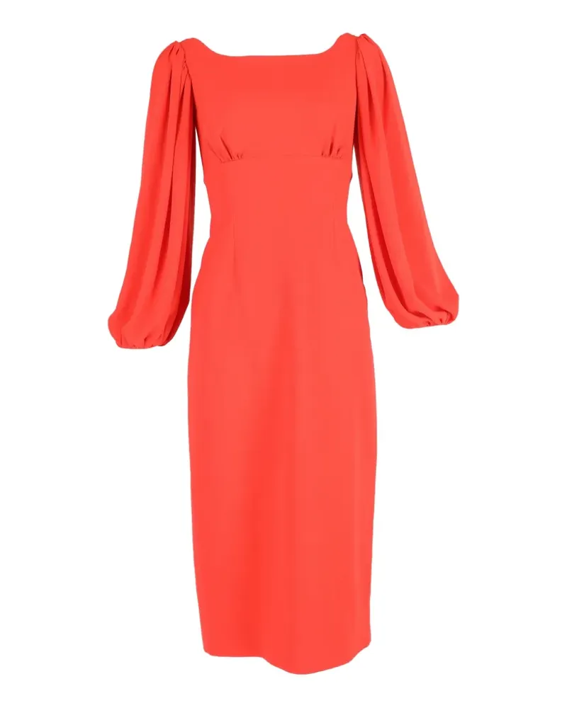 EMILIA WICKSTEAD bishop-sleeve midi dress - Rot Rot
