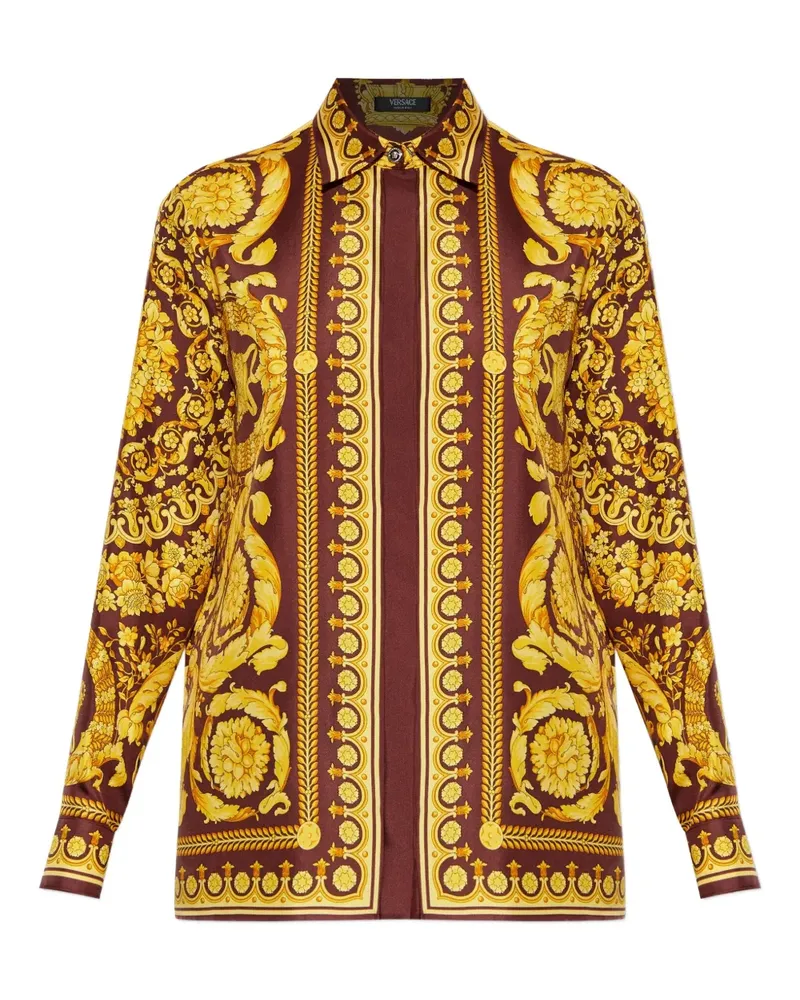 Versace floral-print silk blouse - Braun Braun
