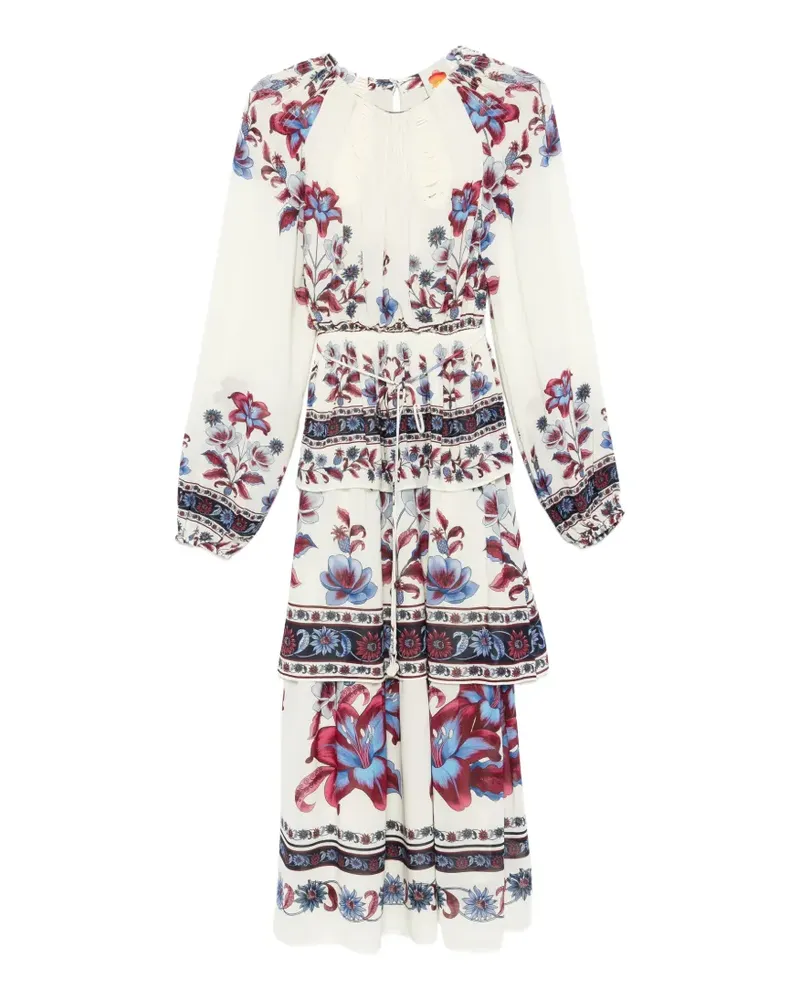 FARM Rio Malu Winter floral-print maxi dress - Nude Nude