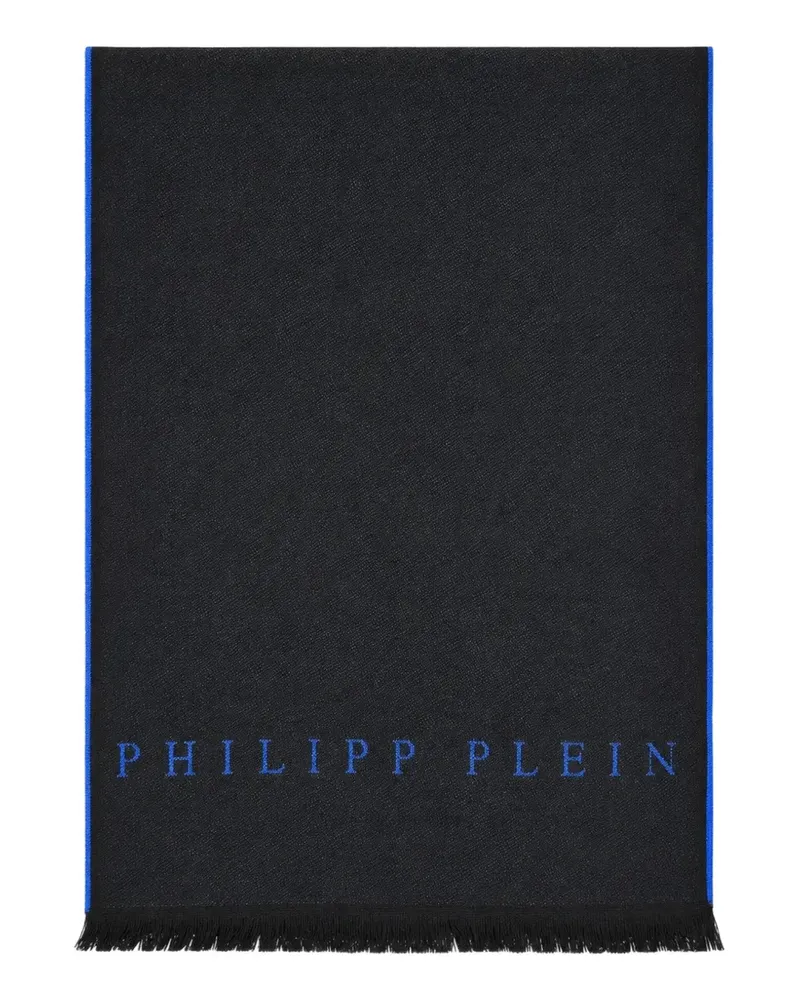 Philipp Plein Schal mit Monogramm-Print - Schwarz Schwarz