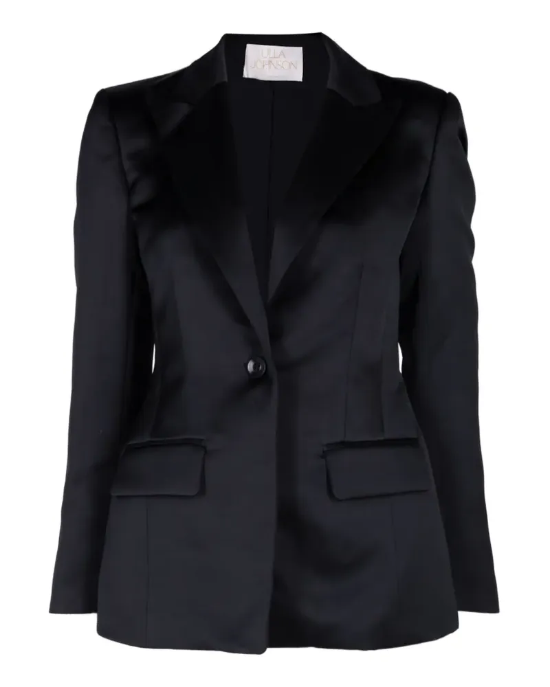 Ulla Johnson Soline Blazer aus Satin - Schwarz Schwarz