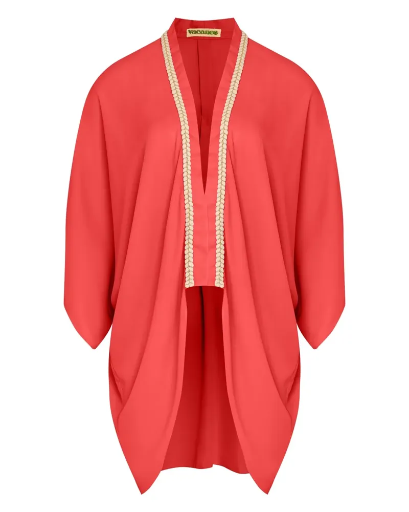 OLYMPIAH WollmantelJacke mit Flechtborten - Rosa Rosa
