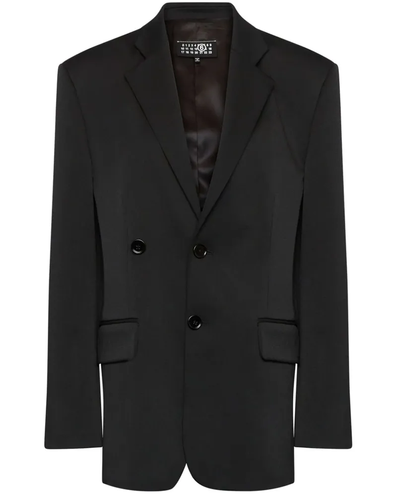 Maison Margiela Sakko mit fallendem Revers - Schwarz Schwarz