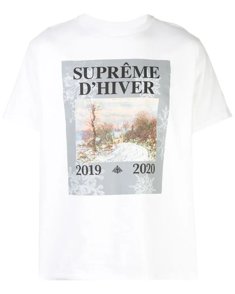Supreme Being T-Shirt mit Winter-Print - Weiß Weiß