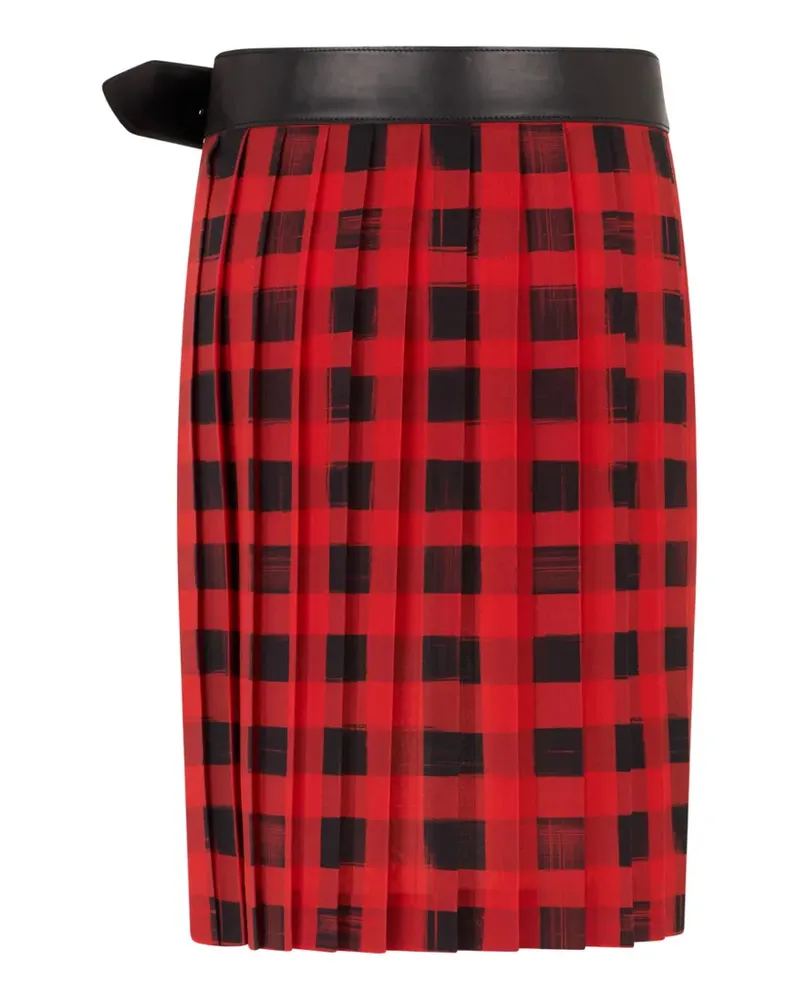 Moschino belted pleated midi skirt - Rot Rot