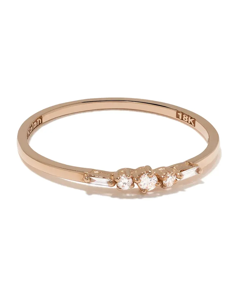 Suzanne Kalan 18kt 'Thin Playful' Rotgoldring mit Diamanten - ROSE GOLD Rose