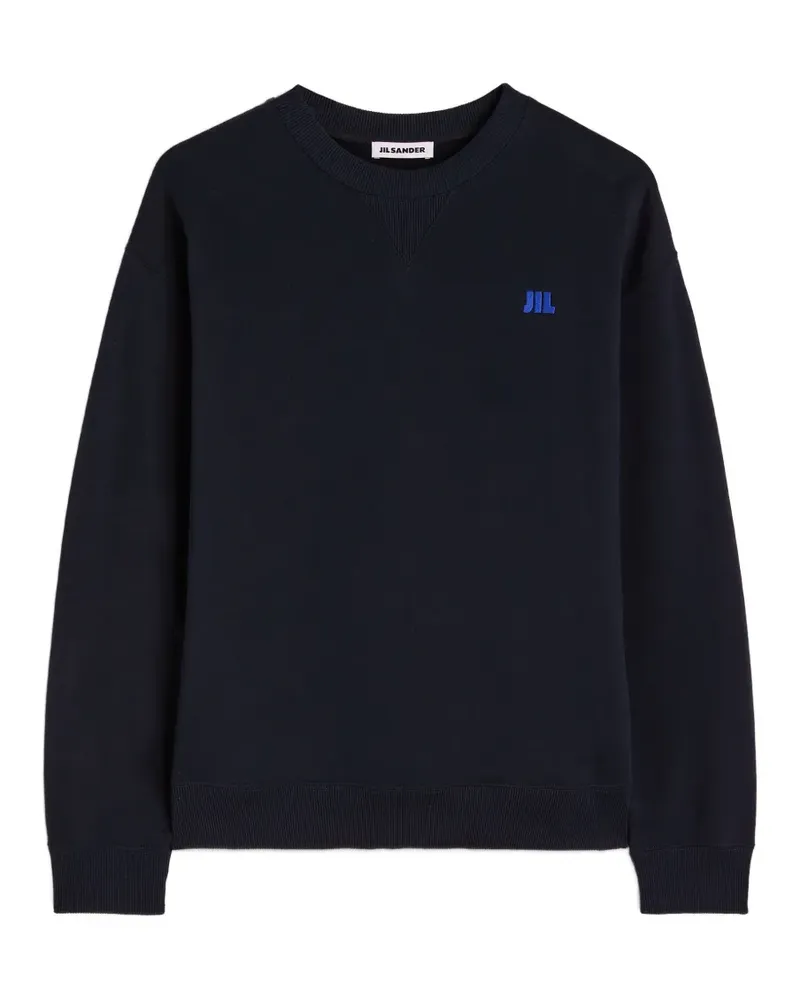 Jil Sander Sweatshirt mit Logo-Stickerei - Blau Blau
