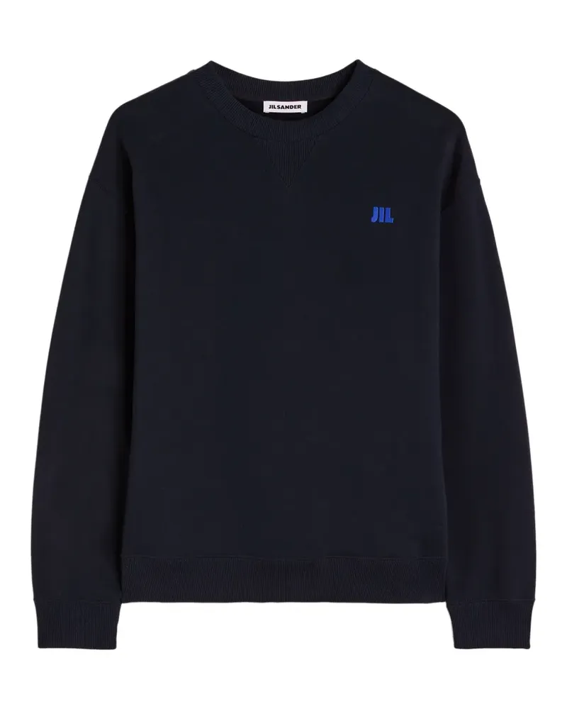 Jil Sander Sweatshirt mit Logo-Stickerei - Blau Blau