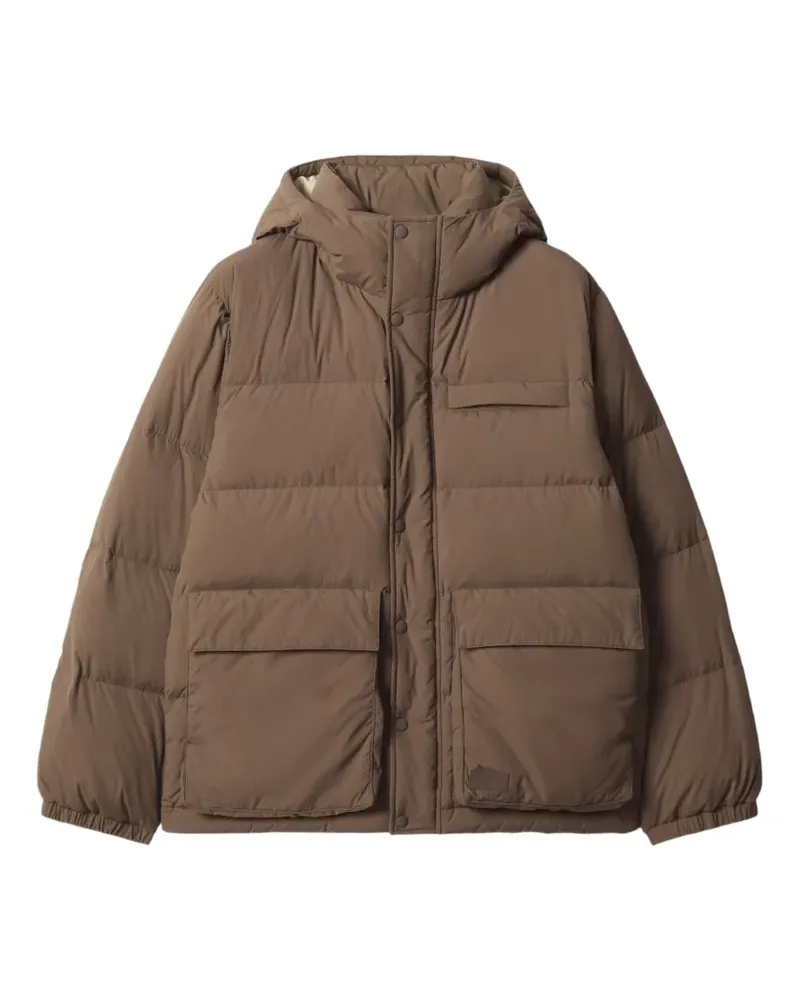 Kitsuné Gesteppte Kapuzenjacke - Braun Braun