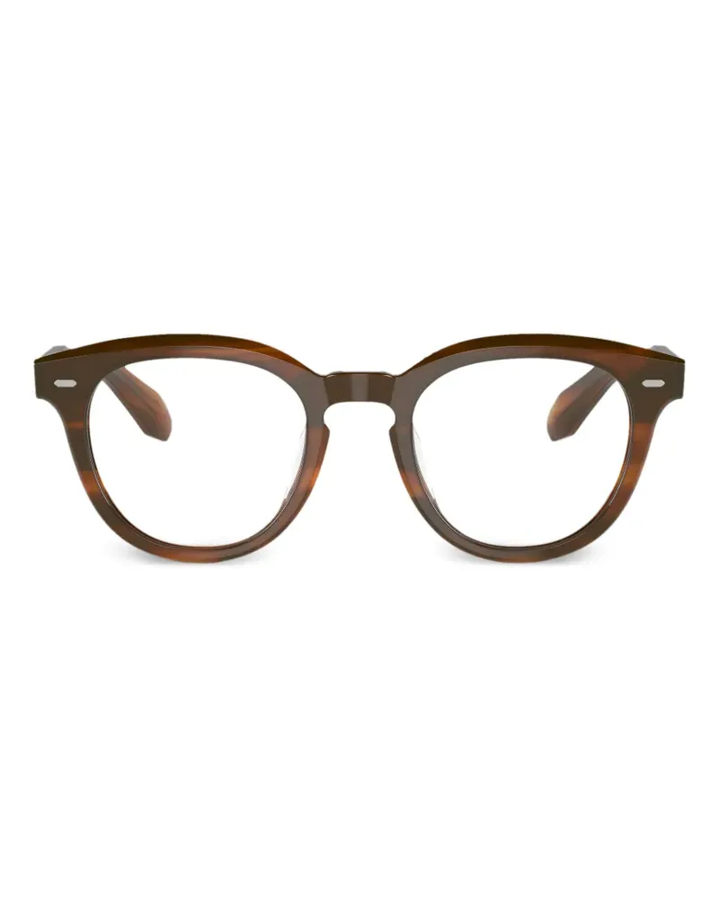 Oliver Peoples N.05 Brille mit rundem Gestell - Braun Braun