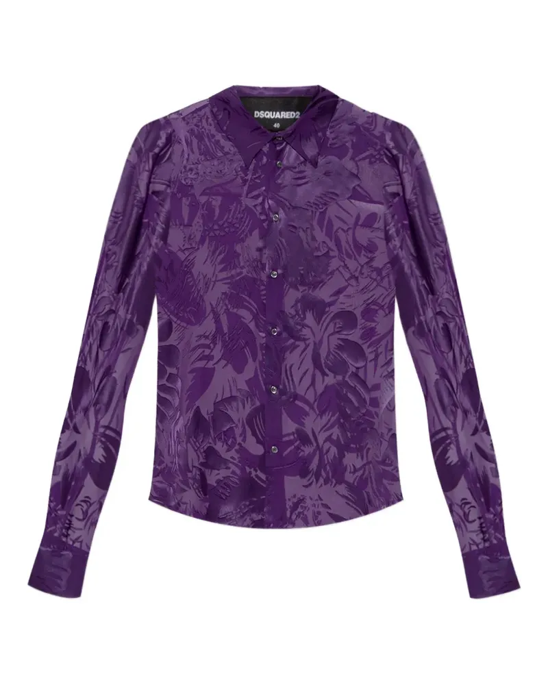 Dsquared2 floral buttoned shirt - Violett Violett