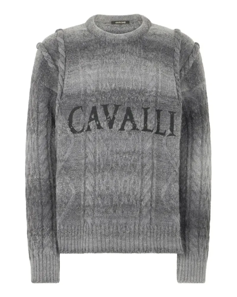 Roberto Cavalli Pullover mit Logo-Stickerei - Grau Grau