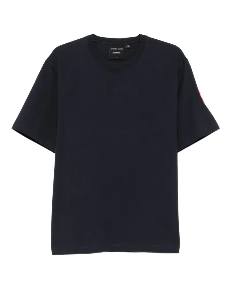 Canada Goose T-Shirt mit Logo-Patch - Blau Blau