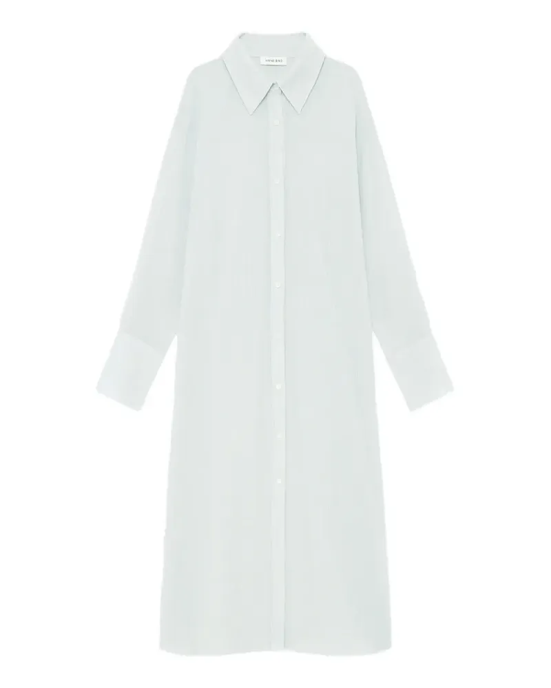 Anine Bing Gestreiftes Noemi Hemdkleid - Grün Grün