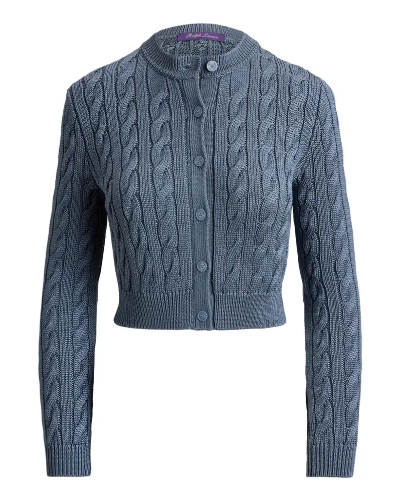 Ralph Lauren Cropped-Cardigan mit Zopfmuster - Blau Blau