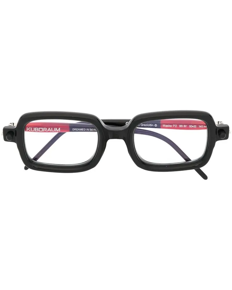 KUBORAUM Brille mit eckigem Gestell - Schwarz Schwarz