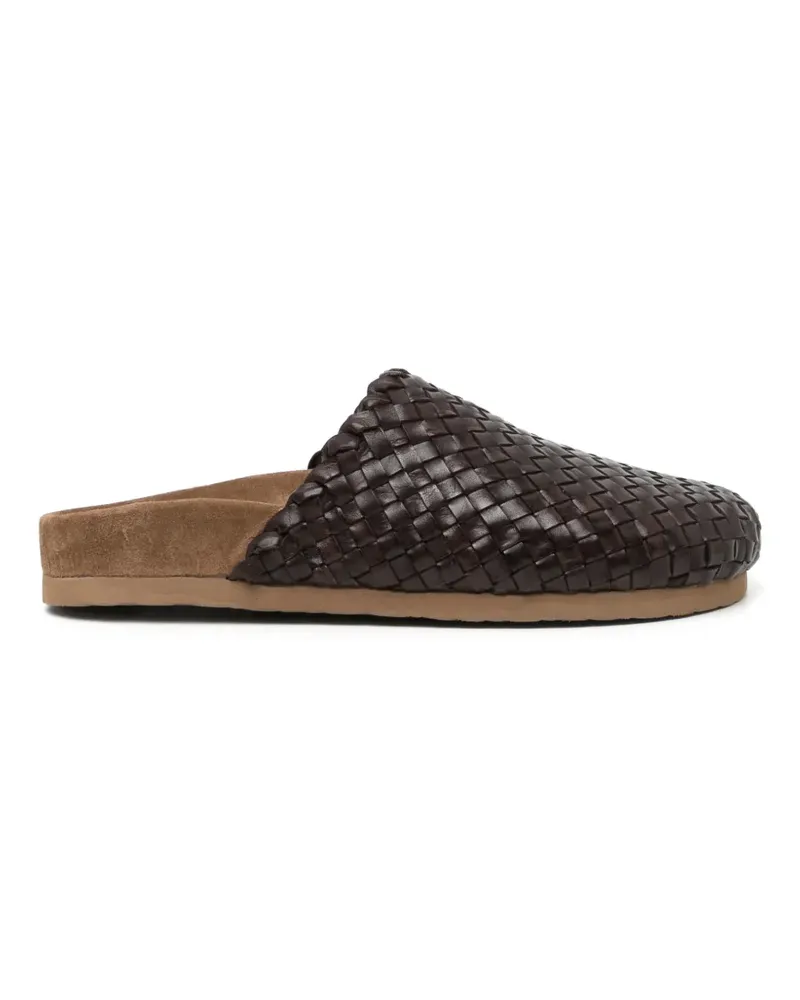 Dragon Diffusion woven leather mules - Braun Braun