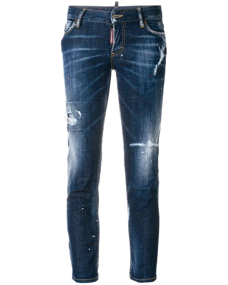 Dsquared2 Skinny-Jeans in Distressed-Optik - Blau Blau