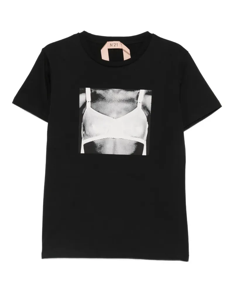 N° 21 graphic-print T-shirt - Schwarz Schwarz