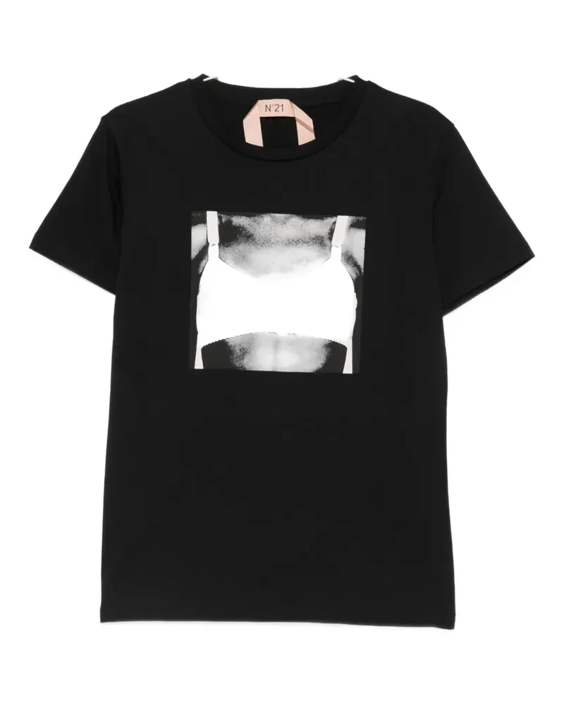 N° 21 graphic-print T-shirt - Schwarz Schwarz