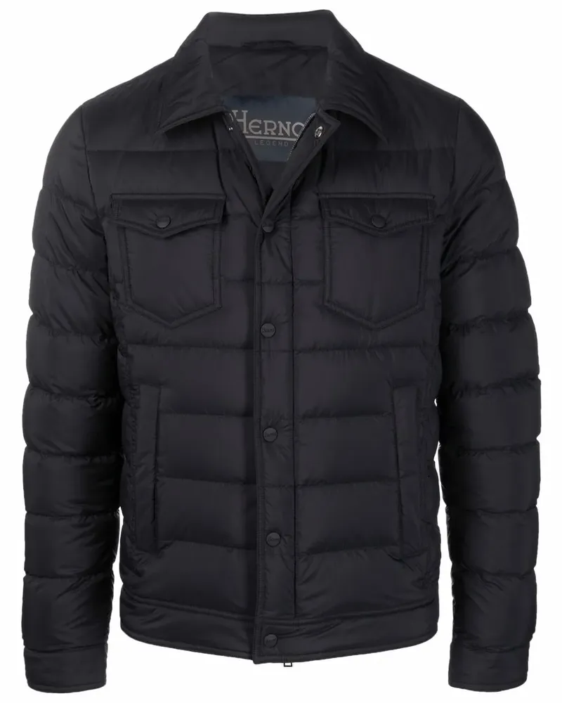 Herno Klassische Daunenjacke - Schwarz Schwarz
