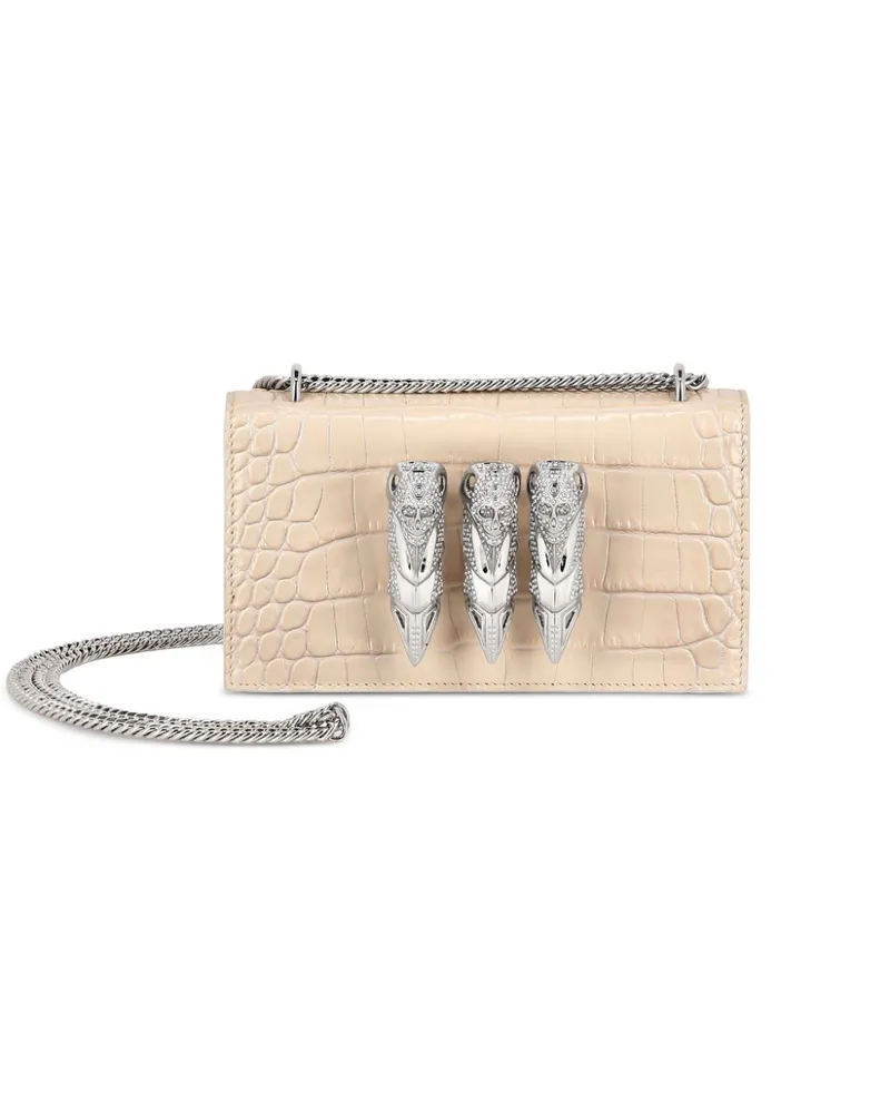 Philipp Plein Mini-Tasche mit Kroko-Print - Blau Blau