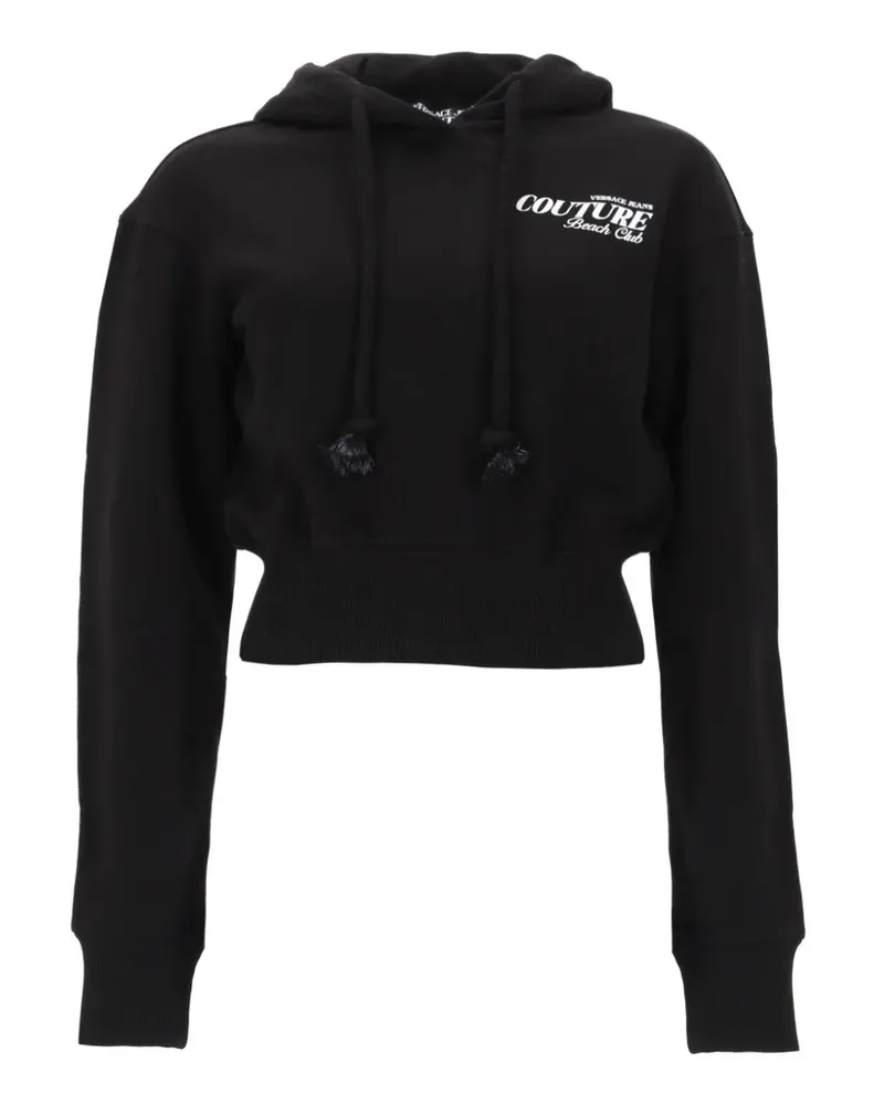 Versace Jeans hooded cropped sweater - Schwarz Schwarz