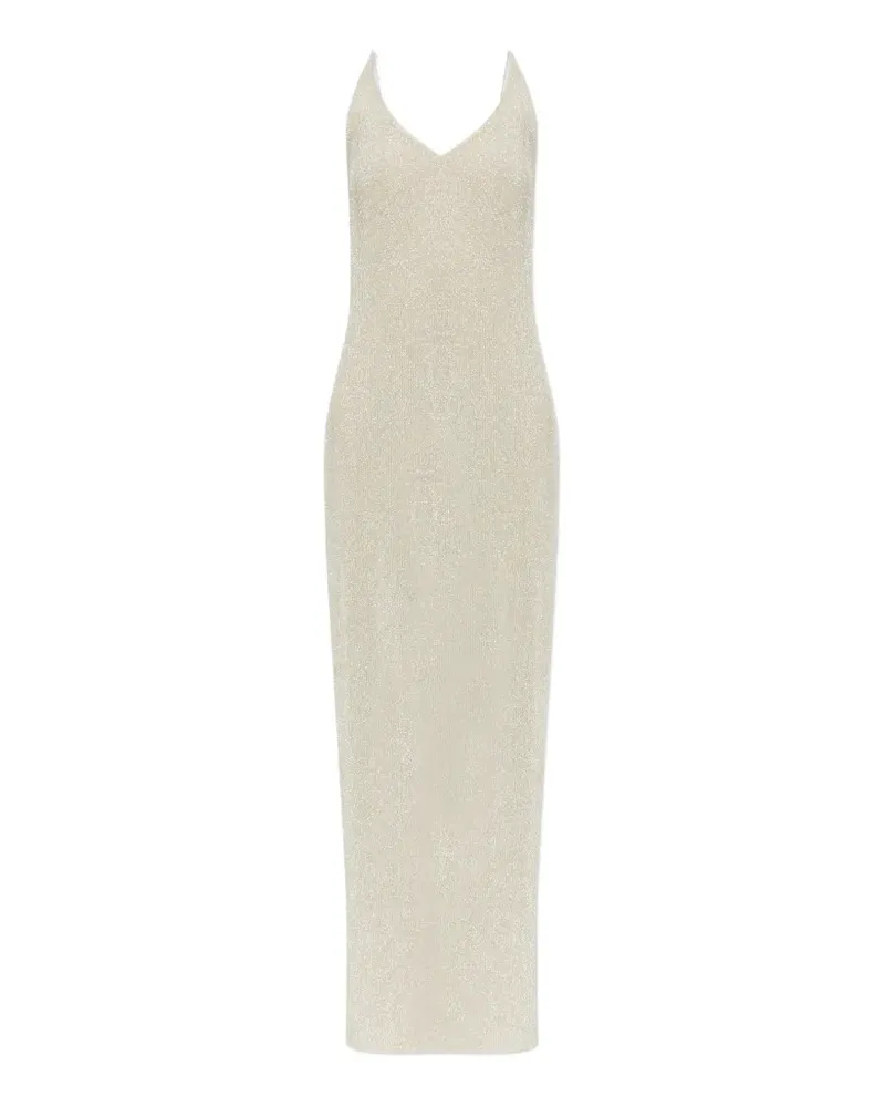 Gestuz Maxikleid im Metallic-Look - Gold Gold