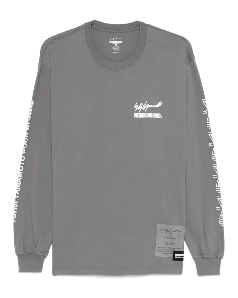 Yohji Yamamoto x Neighborhood Langarmshirt - Grau Grau