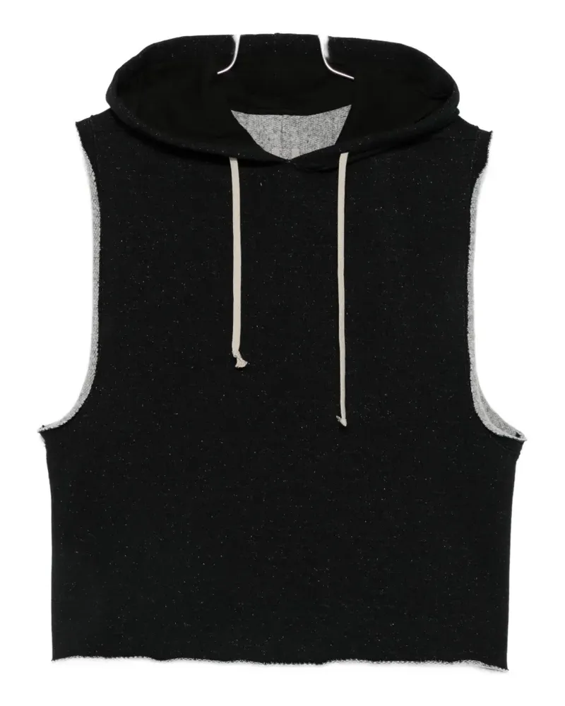 Rick Owens sleeveless drawstring-hood hoodie - Schwarz Schwarz