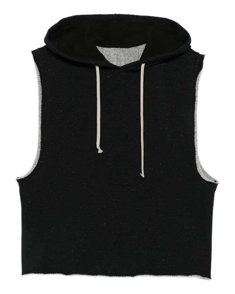 Rick Owens sleeveless drawstring-hood hoodie - Schwarz Schwarz