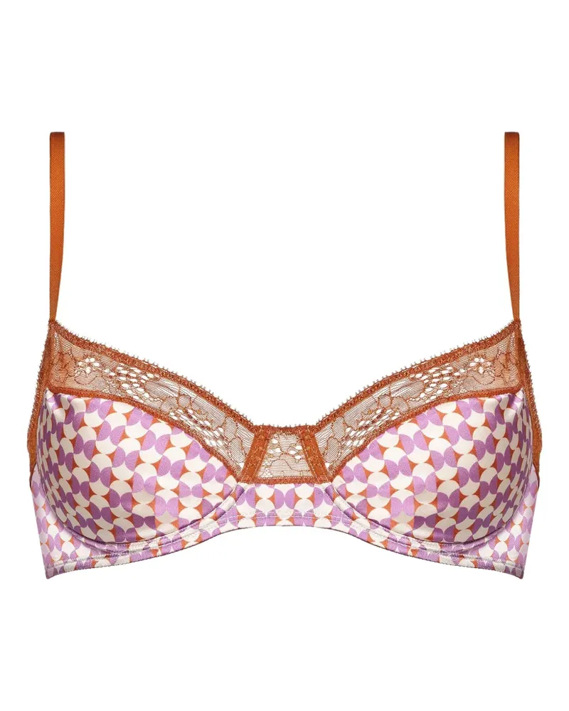 Eres Wattierter Stéréo BH mit geometrischem Print - Braun Braun