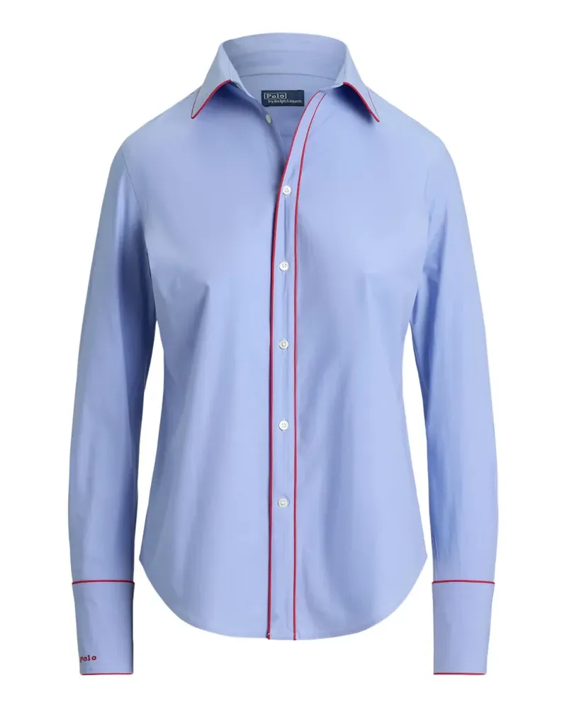 Ralph Lauren Hemd mit Kontrastpaspeln - Blau Blau