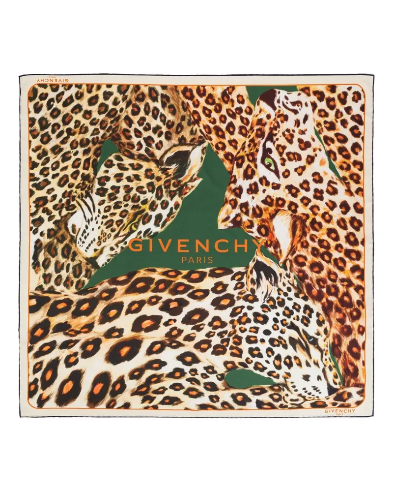 Givenchy leopard-print silk scarf - Braun Braun