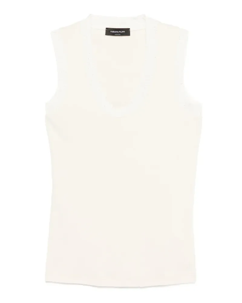 Fabiana Filippi round-neck top - Nude Nude