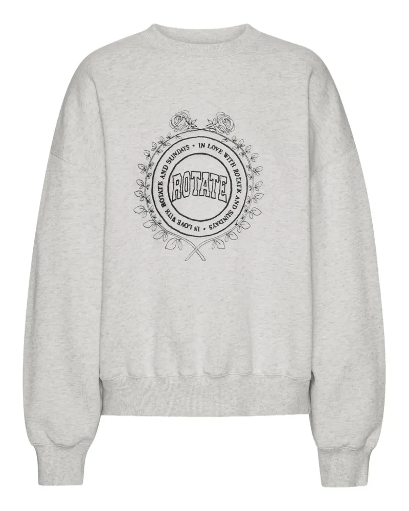 ROTATE Birger Christensen Sweatshirt mit Logo-Stickerei - Nude Nude
