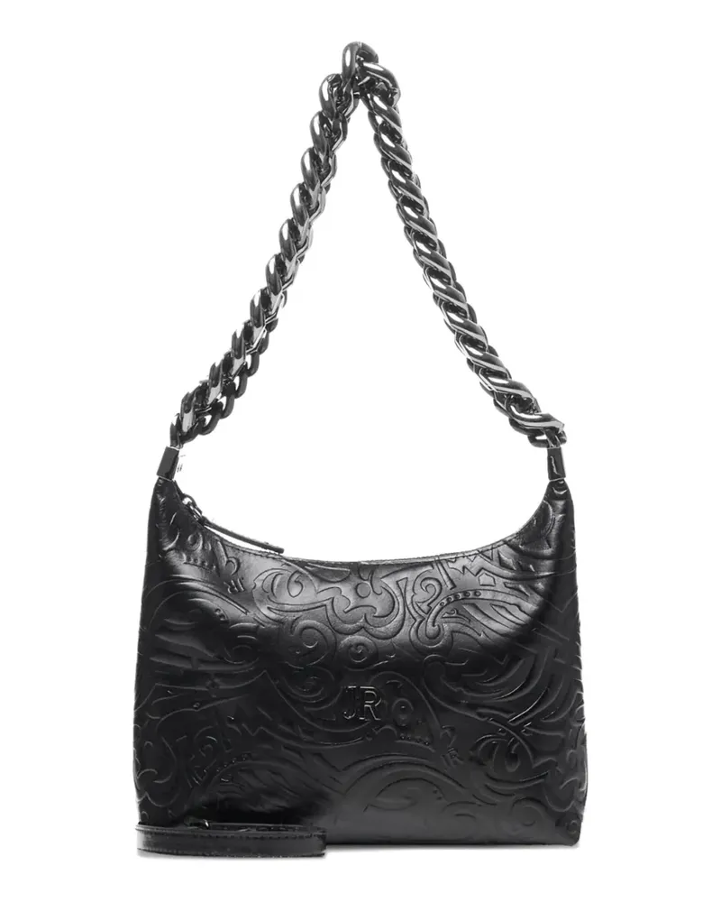 John Richmond Schultertasche mit Kettendetail - Schwarz Schwarz