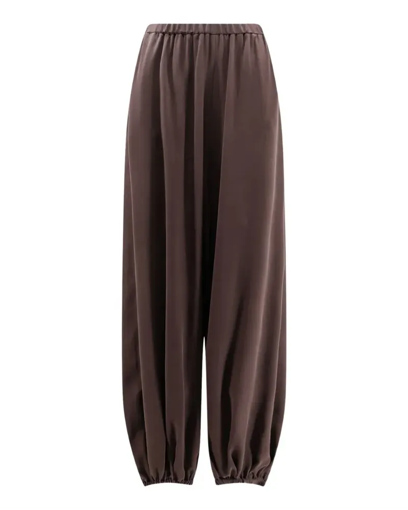 ALYSI Baloon silk trousers - Braun Braun