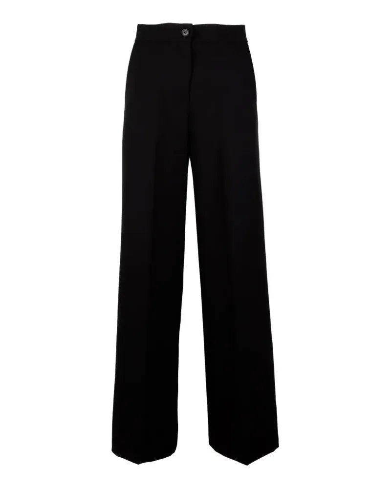 Vicario Cinque pressed-crease wide-leg trousers - Schwarz Schwarz